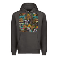 Smoke western two cute heifers seamless pattern Premium Hoodie - HRA Design Shop