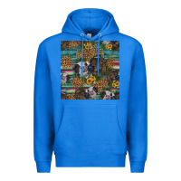 True Royal western two cute heifers seamless pattern Premium Hoodie - HRA Design Shop