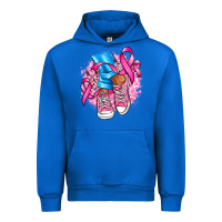 Cobalt cancer ribbon pink converse and flowers Urban Hoodie - AdoDesignShop