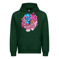 Forest Green cancer ribbon pink converse and flowers Urban Hoodie - AdoDesignShop