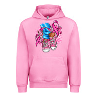 Fuchsia Pink cancer ribbon pink converse and flowers Urban Hoodie - AdoDesignShop