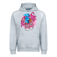 Heather Grey cancer ribbon pink converse and flowers Urban Hoodie - AdoDesignShop