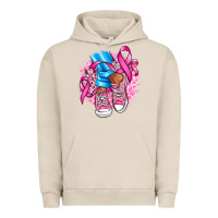 Pigment French Oak cancer ribbon pink converse and flowers Urban Hoodie - AdoDesignShop