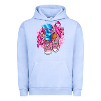 Pigment Grape Ice cancer ribbon pink converse and flowers Urban Hoodie - AdoDesignShop