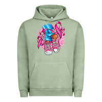 Pigment Oil Green cancer ribbon pink converse and flowers Urban Hoodie - AdoDesignShop