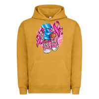 Pigment Peanut Butter cancer ribbon pink converse and flowers Urban Hoodie - AdoDesignShop