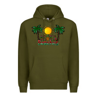 Army Green aloha beaches Premium Hoodie - CowhideDigitalArt