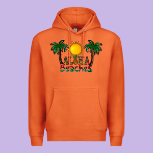 Aloha Beaches Premium Hoodie Designed By Cowhidedigitalart
