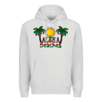Dove Grey aloha beaches Premium Hoodie - CowhideDigitalArt