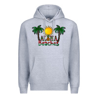 Heather Grey aloha beaches Premium Hoodie - CowhideDigitalArt