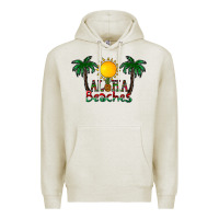 Oatmeal Heather aloha beaches Premium Hoodie - CowhideDigitalArt