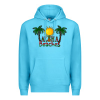 Ocean Blue aloha beaches Premium Hoodie - CowhideDigitalArt