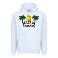 White aloha beaches Premium Hoodie - CowhideDigitalArt