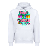 White fight cancer in all colors Urban Hoodie - AdoDesignShop