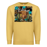 Antique Gold western cow Premium Sweatshirt - RanaPortraitStore