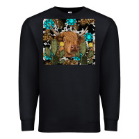 Black western cow Premium Sweatshirt - RanaPortraitStore