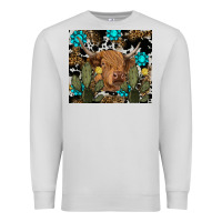 Dove Grey western cow Premium Sweatshirt - RanaPortraitStore