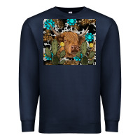 Navy western cow Premium Sweatshirt - RanaPortraitStore