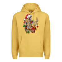 Antique Gold Christmas lights and skeleton Premium Hoodie - FaDigitalArtStudio