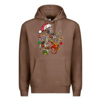 Chestnut Christmas lights and skeleton Premium Hoodie - FaDigitalArtStudio