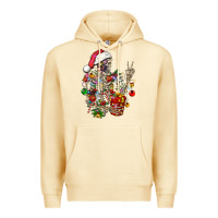 Pina Colada Christmas lights and skeleton Premium Hoodie - FaDigitalArtStudio