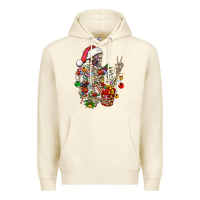Sandshell Christmas lights and skeleton Premium Hoodie - FaDigitalArtStudio