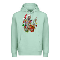 Seafoam Christmas lights and skeleton Premium Hoodie - FaDigitalArtStudio