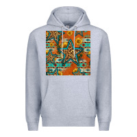Heather Grey western stars seamless pattern Premium Hoodie - HRA Design Shop