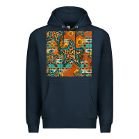 Navy western stars seamless pattern Premium Hoodie - HRA Design Shop