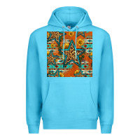 Ocean Blue western stars seamless pattern Premium Hoodie - HRA Design Shop