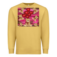 Antique Gold valentines day teddy bear tumbler Premium Sweatshirt - RanaPortraitStore