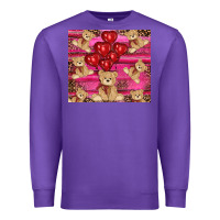 Purple valentines day teddy bear tumbler Premium Sweatshirt - RanaPortraitStore