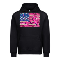 Black american flag and  cancer ribbon pattern Urban Hoodie - AdoDesignShop