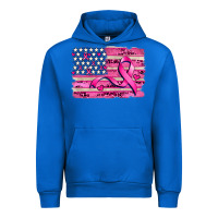 Cobalt american flag and  cancer ribbon pattern Urban Hoodie - AdoDesignShop