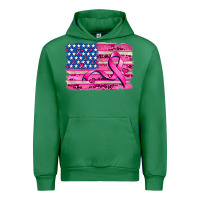 Emerald american flag and  cancer ribbon pattern Urban Hoodie - AdoDesignShop