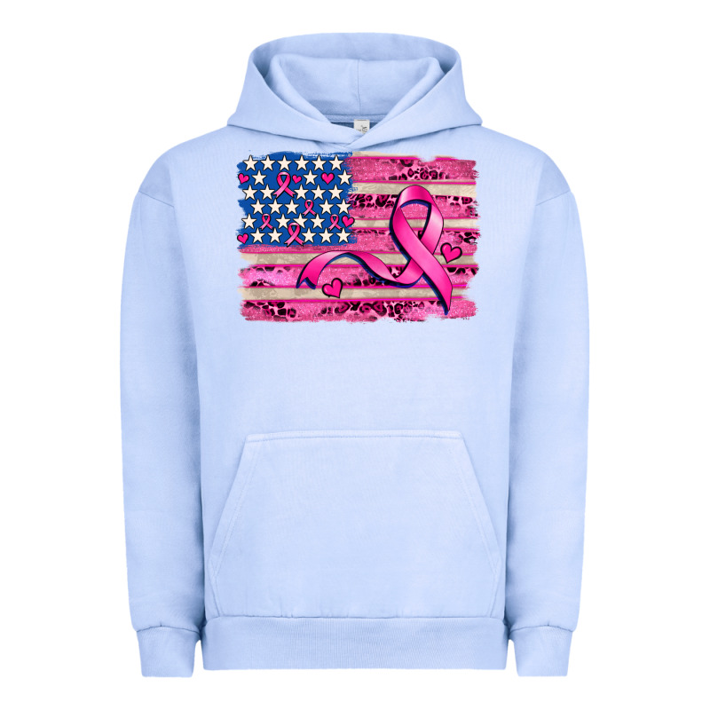 American Flag And  Cancer Ribbon Pattern Urban Hoodie by AdoDesignShop | Teevron