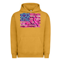 Pigment Peanut Butter american flag and  cancer ribbon pattern Urban Hoodie - AdoDesignShop