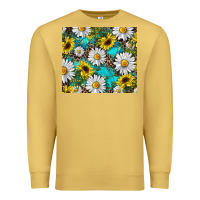 Antique Gold western daisy and sunflower Premium Sweatshirt - RanaPortraitStore