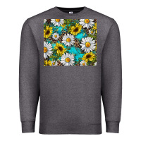 Charcoal Heather western daisy and sunflower Premium Sweatshirt - RanaPortraitStore