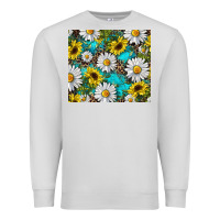 Dove Grey western daisy and sunflower Premium Sweatshirt - RanaPortraitStore