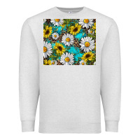 Oatmeal Heather western daisy and sunflower Premium Sweatshirt - RanaPortraitStore