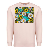 Pale Pink western daisy and sunflower Premium Sweatshirt - RanaPortraitStore