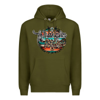 Army Green wranglinn mama Premium Hoodie - RacoonDesign