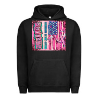 Pigment Black warrior breast cancer and american flag Urban Hoodie - AdoDesignShop