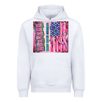 White warrior breast cancer and american flag Urban Hoodie - AdoDesignShop