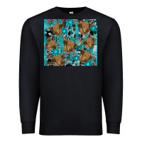 Black western aztec highland cow Premium Sweatshirt - RanaPortraitStore