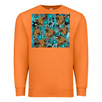 Carrot western aztec highland cow Premium Sweatshirt - RanaPortraitStore