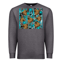 Charcoal Heather western aztec highland cow Premium Sweatshirt - RanaPortraitStore