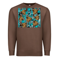 Chestnut western aztec highland cow Premium Sweatshirt - RanaPortraitStore
