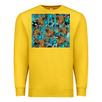 Lemon western aztec highland cow Premium Sweatshirt - RanaPortraitStore